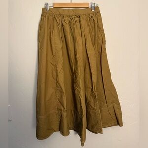 J. Crew Khaki Poplin Skirt
